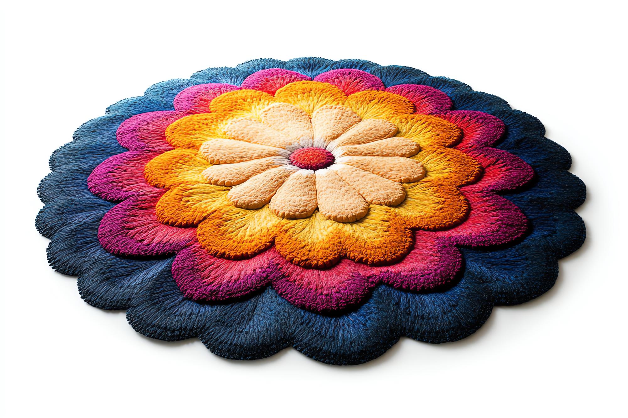 Close-up floral embroidered patch
